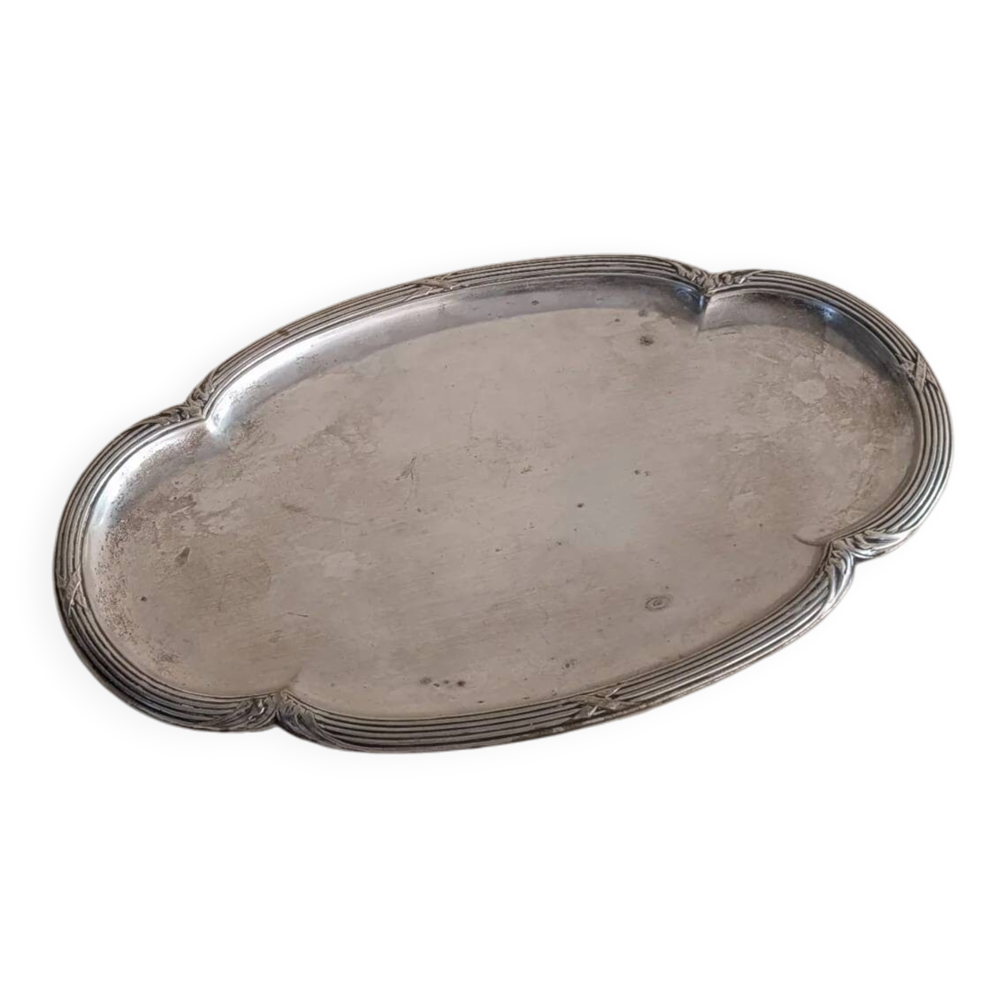 Small silver-plated metal dish