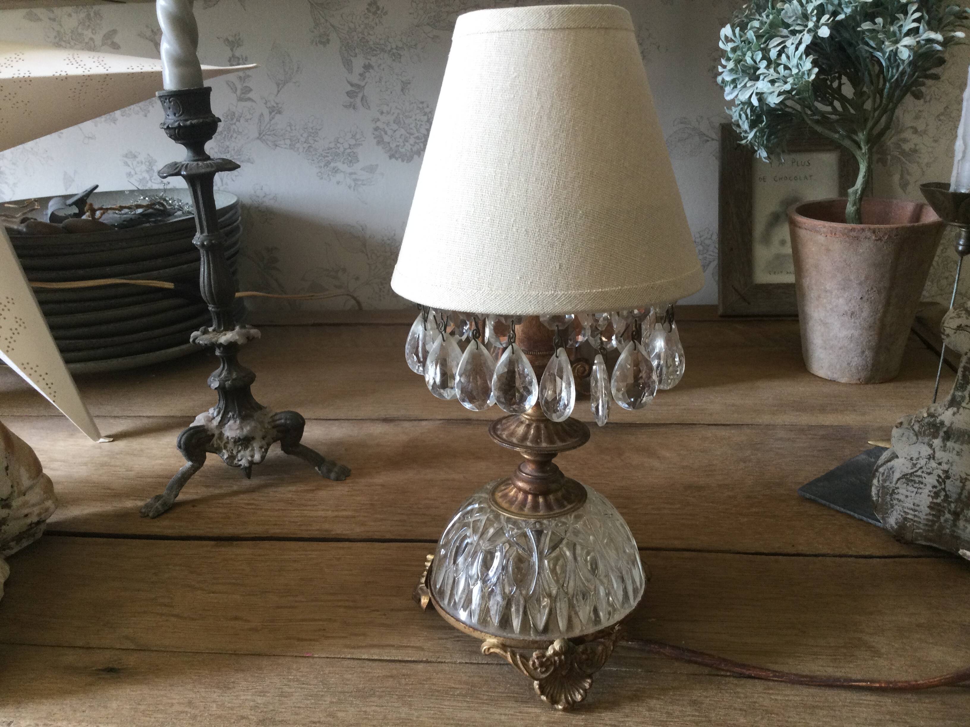Small antique lamp with tassels