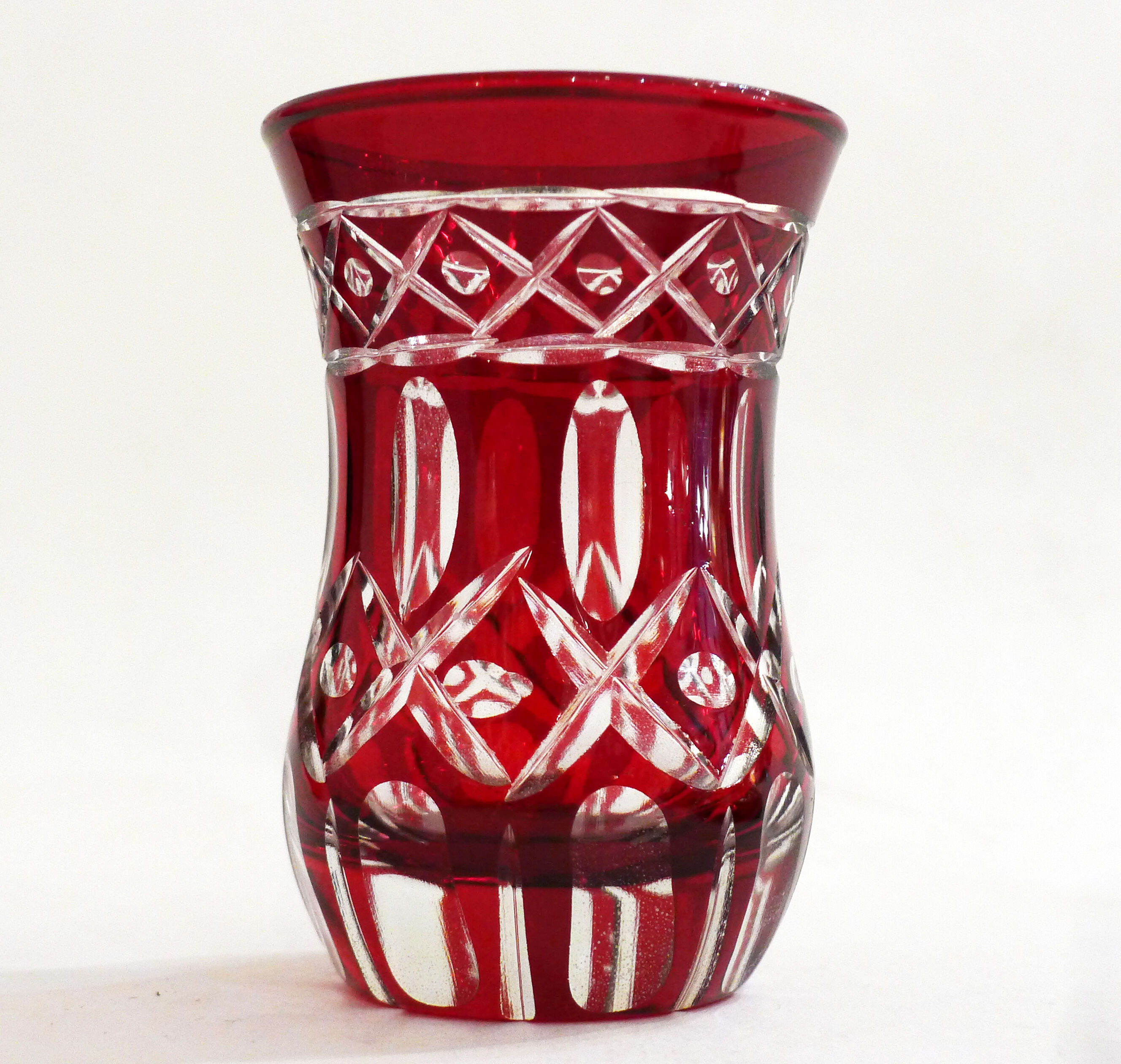 Pair of cut tea glasses