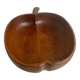 Fruit bowl, apple-shaped salad bowl in teak