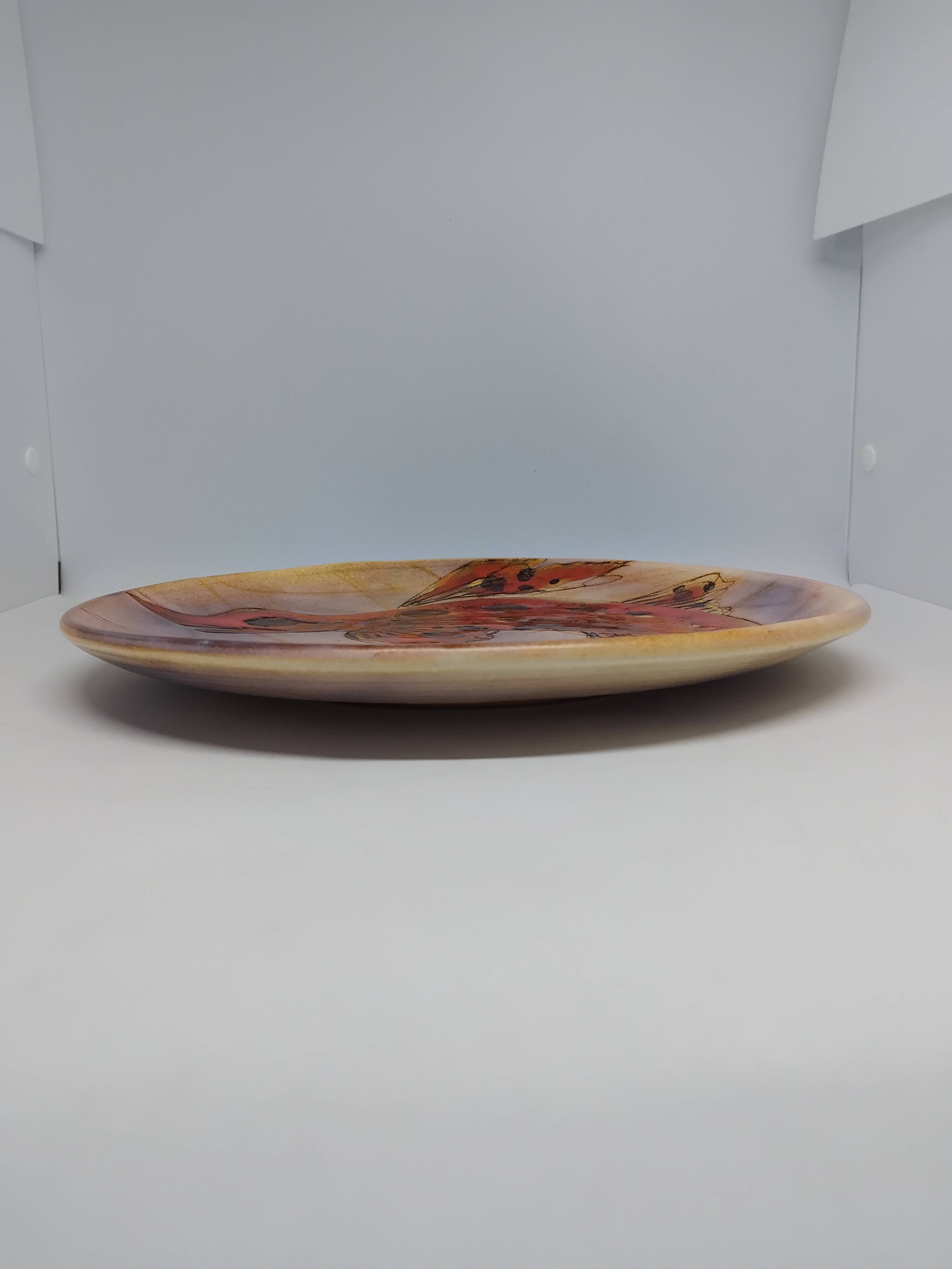 Vintage plate from the 60s. Monique Brenner / Vallauris.