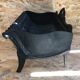 Old fireplace fireplace openwork grid cast iron black + removable plate vintage