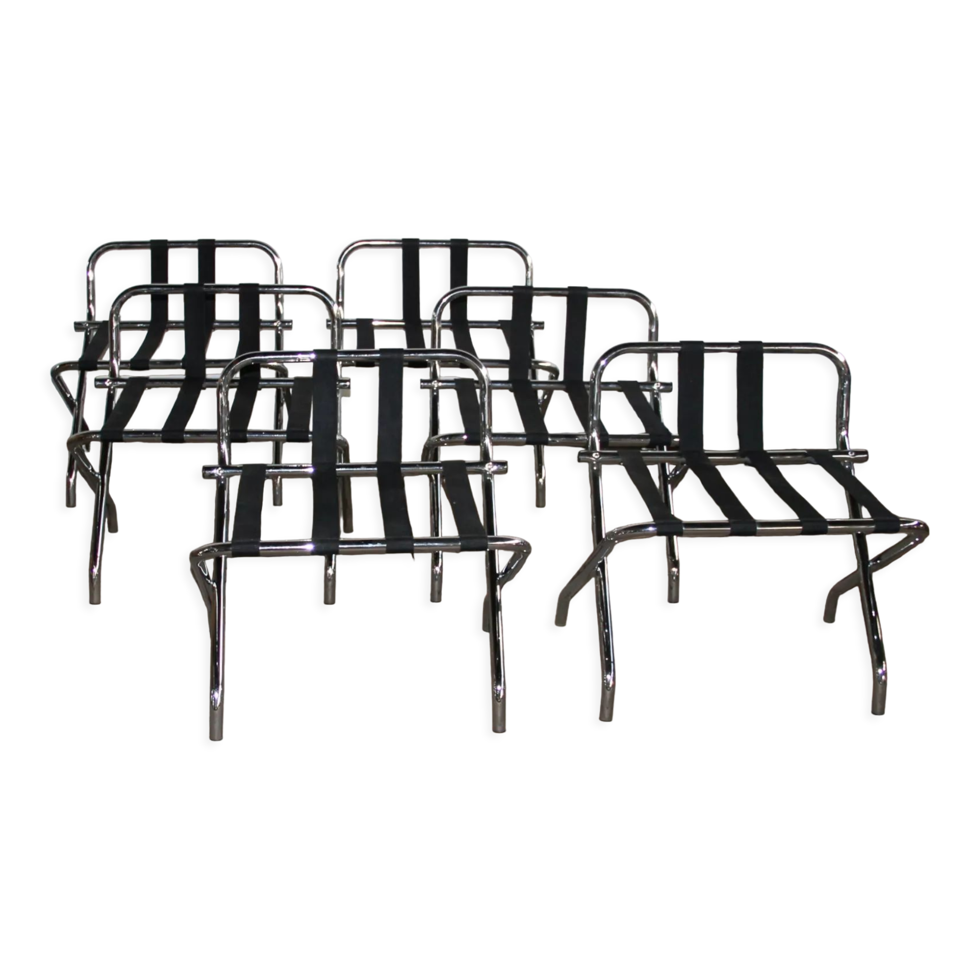 Set of 6 design luggage racks
