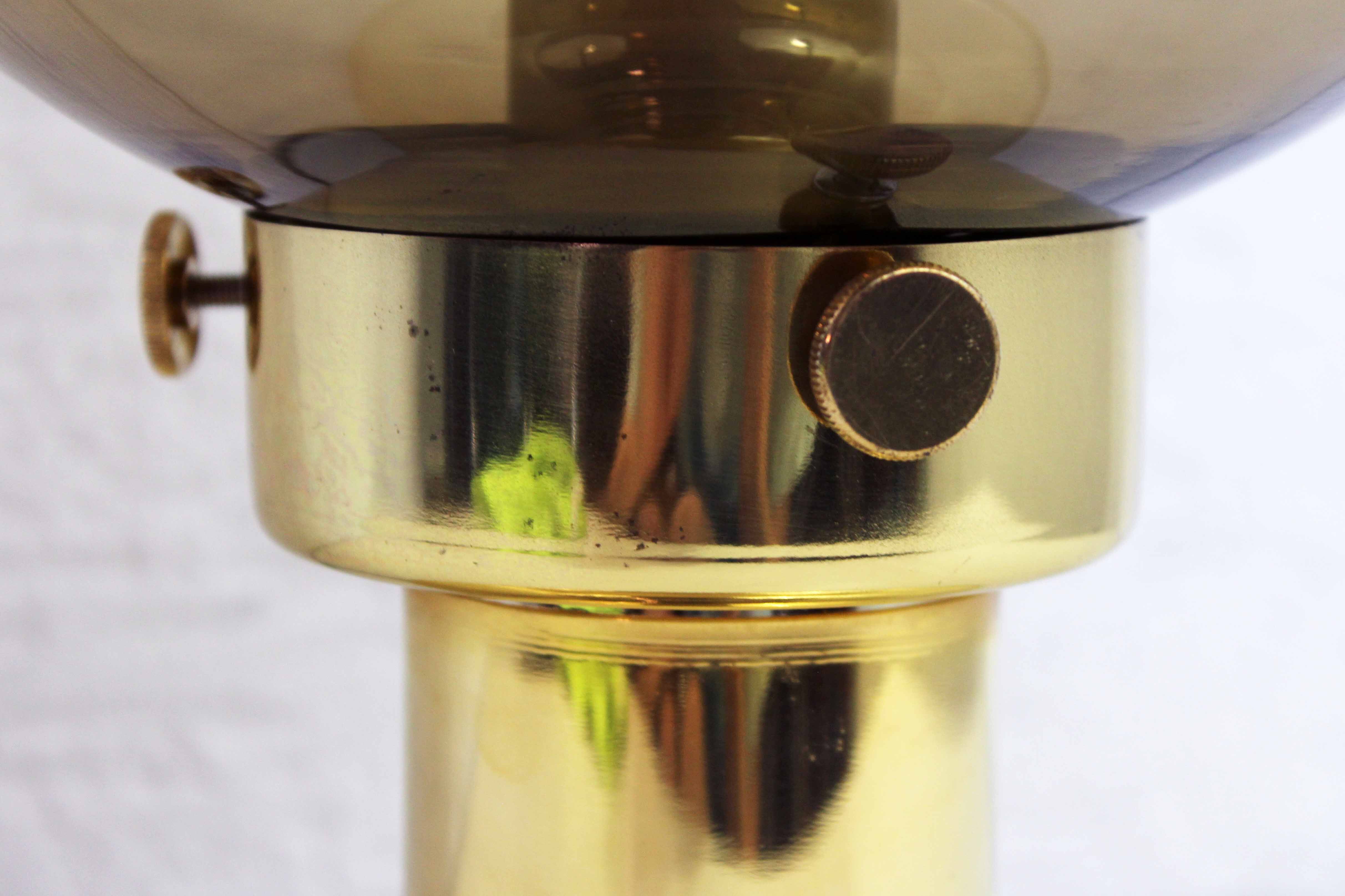 Table lamp vintage smoked glass