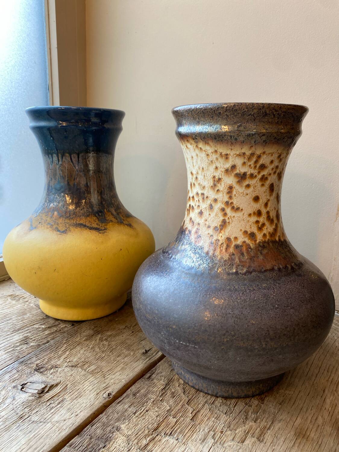Two Uebelacker Ü-ceramics vases