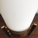 Stilnovo Italian brass glass table lamp 1950s