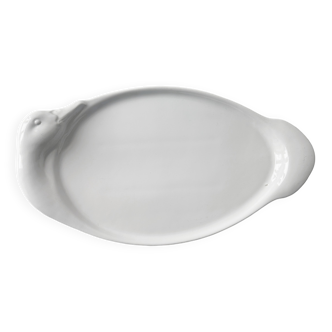 Plat en porcelaine en forme d'oie