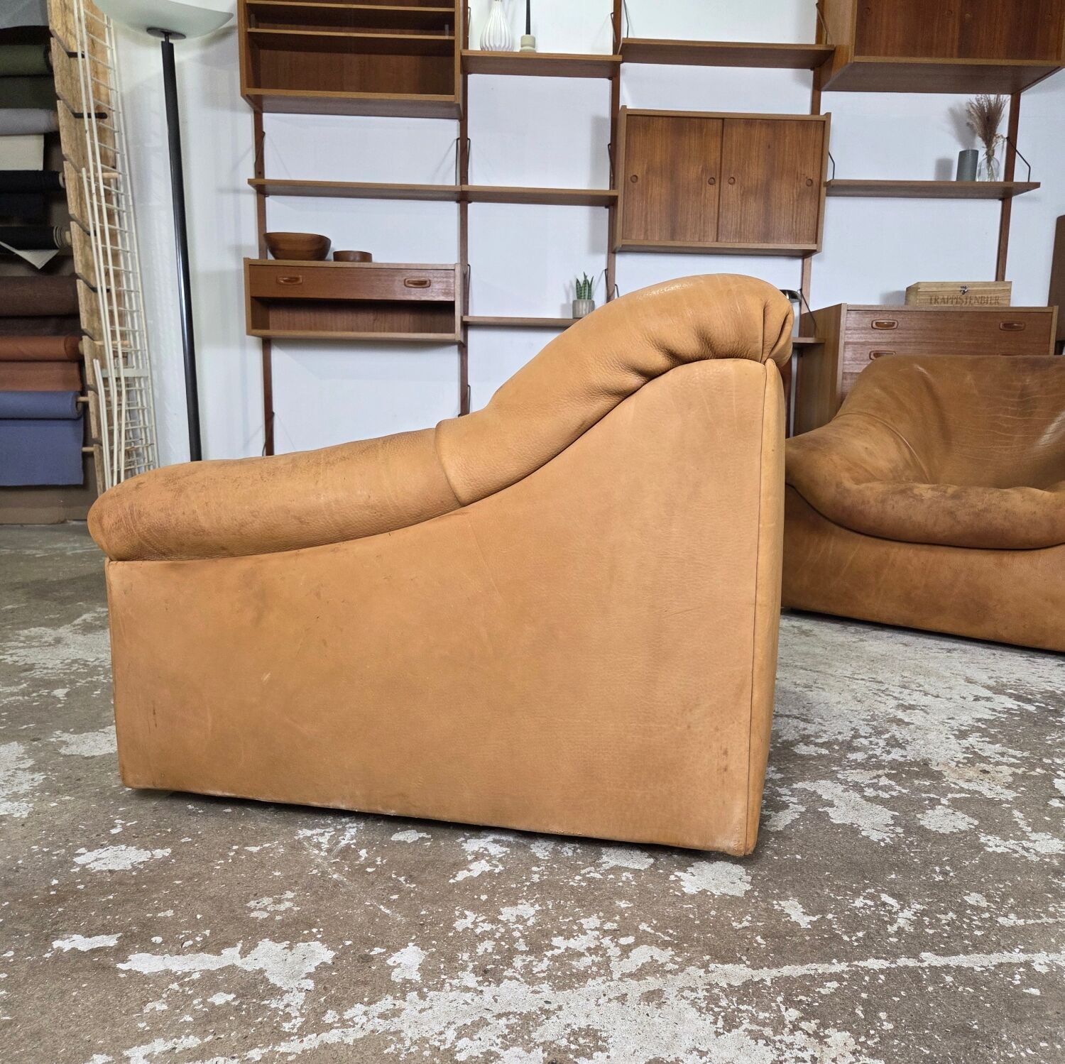 2x De Sede DS-46 vintage 1970s design leather lounge chair