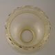 Set of 2 Vintage French Amber Ribbed Effect Glass Shades with Frilled Edge 5595