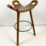 Brutalist bar stool by Carl Malmsten