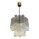 Elegant Contemporary Murano Glass Tronchi Chandelier in Burnished Metal