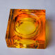 Orange ice cube ashtray by Antonio Imperatore, Murano glass, Italy, 1970
