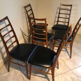 Set of 6 Scandinavian chairs in Teak "Lis" by Niels Koefoed, Circa 60's