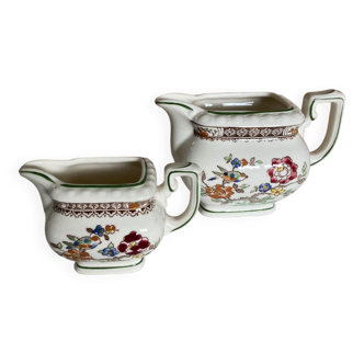 2 small jars of cream and milk Villeroy and Boch service Nanking
