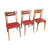 3 Scandinavian chairs 1960 feet compass