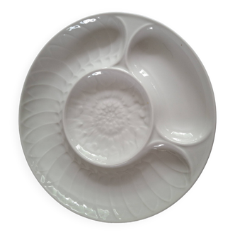 Assiette à  artichaut  porcelaine blanche Pillivuyt