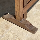 Winegrower's table / tilting table / burgundy walnut table