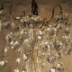 Ancient bronze and pampilles chandeliers with facets and crystal cups - old style - 6 fires