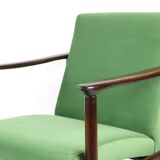 Light Green Velvet GFM-142 Armchair by Edmund Homa, 1970s