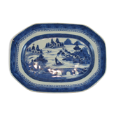 Plat bleu & blanc Chinois Chine 18è siècle