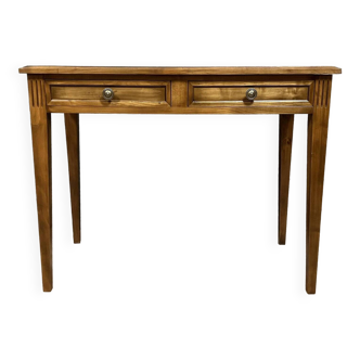 Louis XVI style desk in solid cherry wood circa 1970