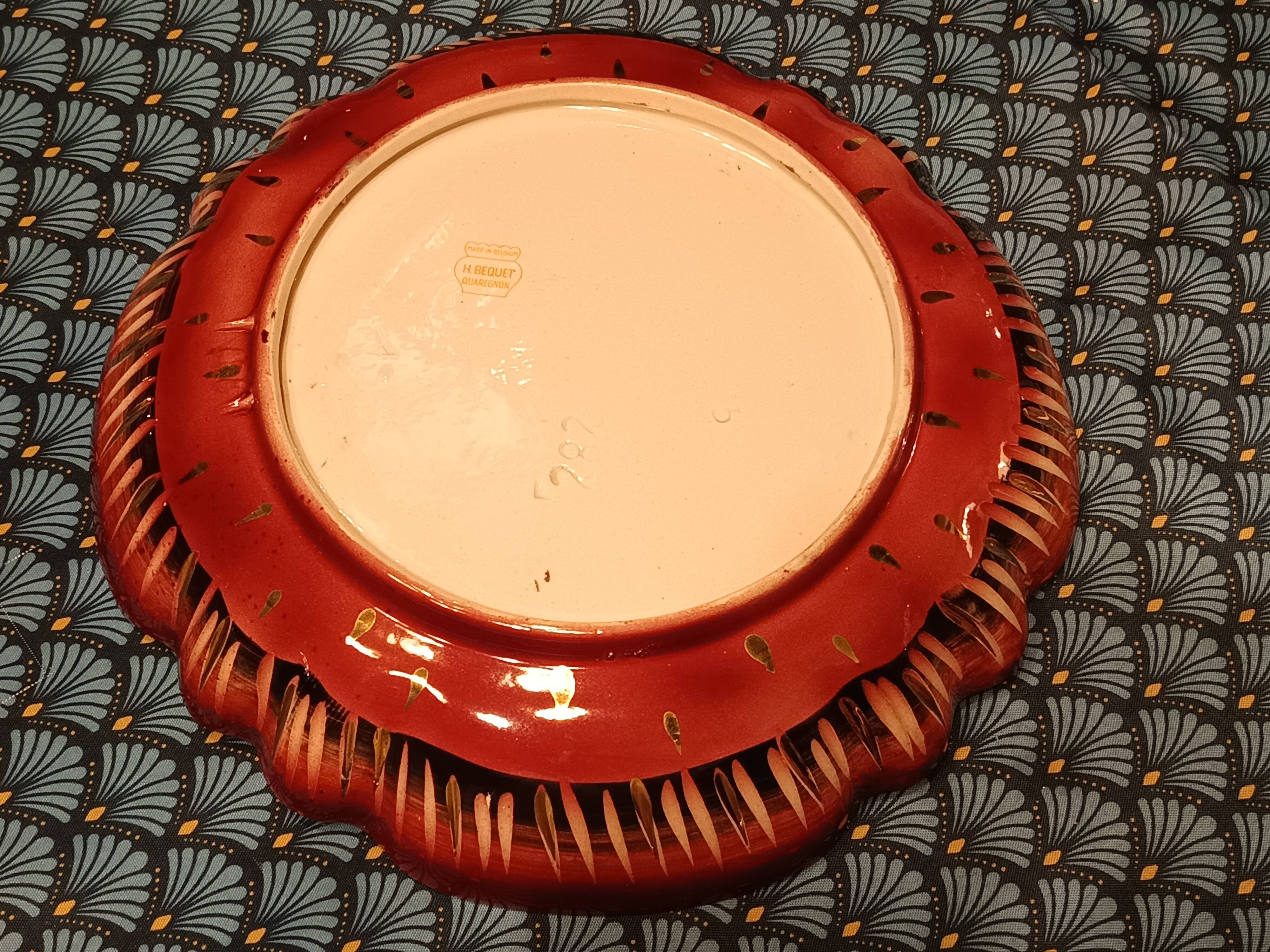 Hubert Bequet vintage wall dish