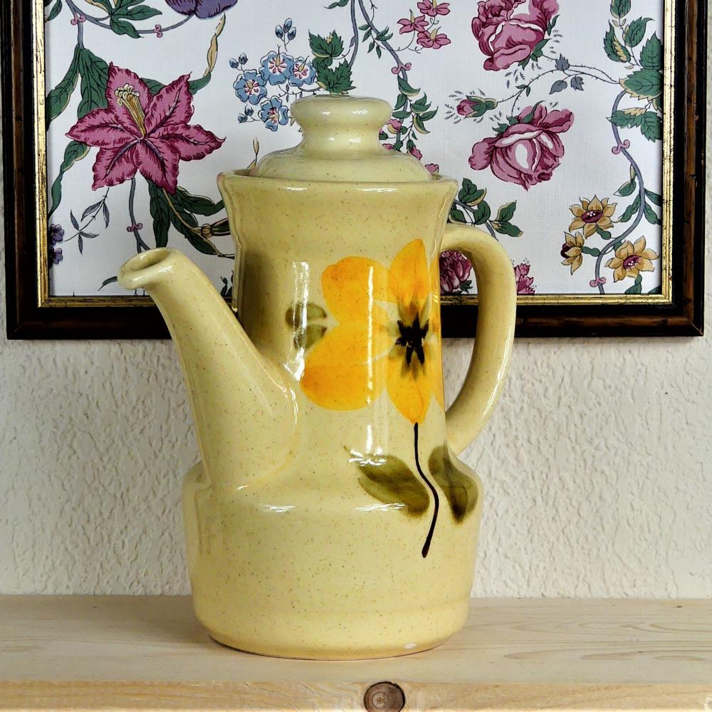 Vintage coffee maker saint-amand hand-painted coffee maker