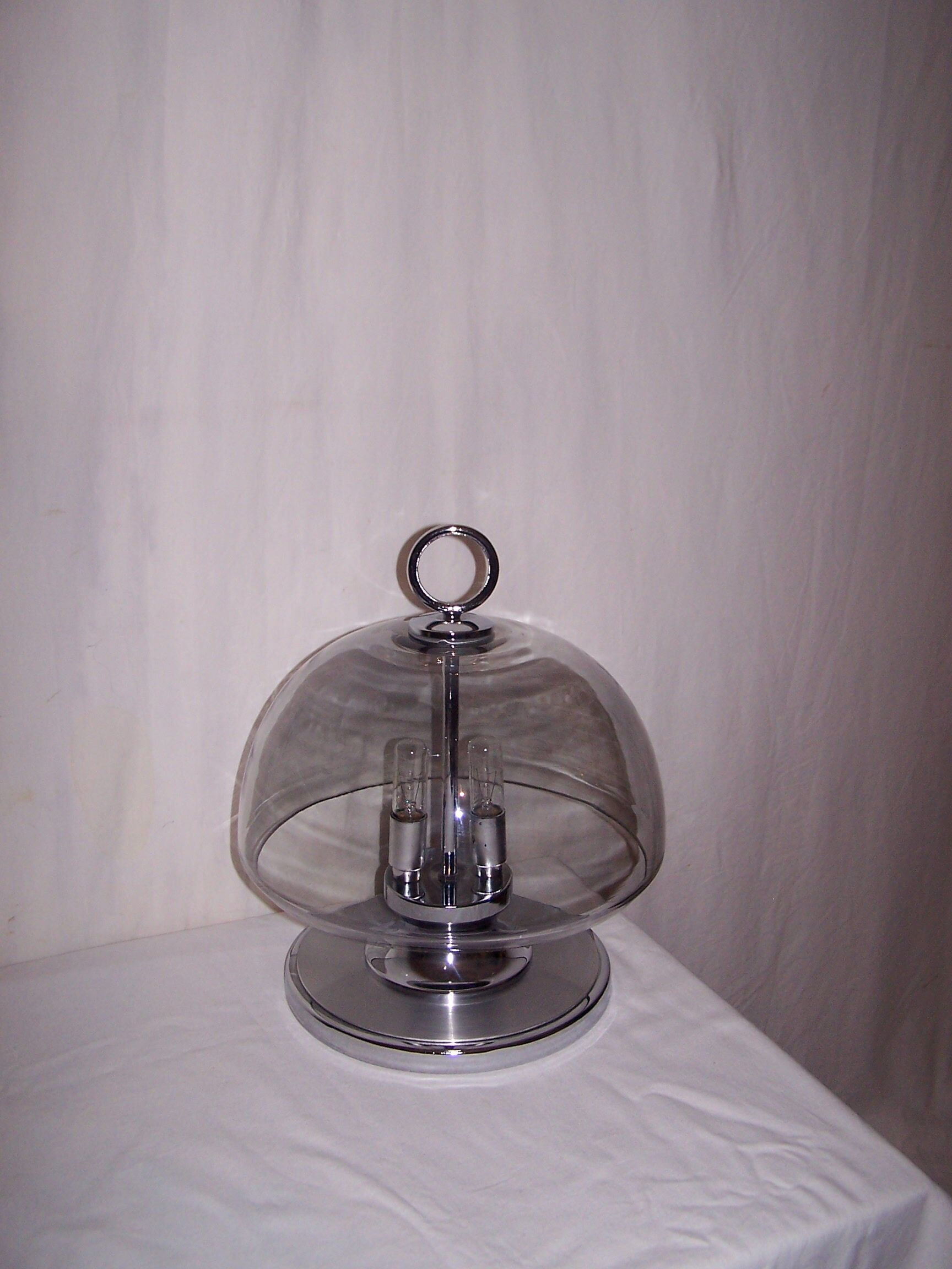 Glass mushroom lamp - 60s - 70s