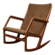 Mid-century model 100 rocking chair in Danish teak by Søren Georg Jensen for Kubus Møbler, 1960s.