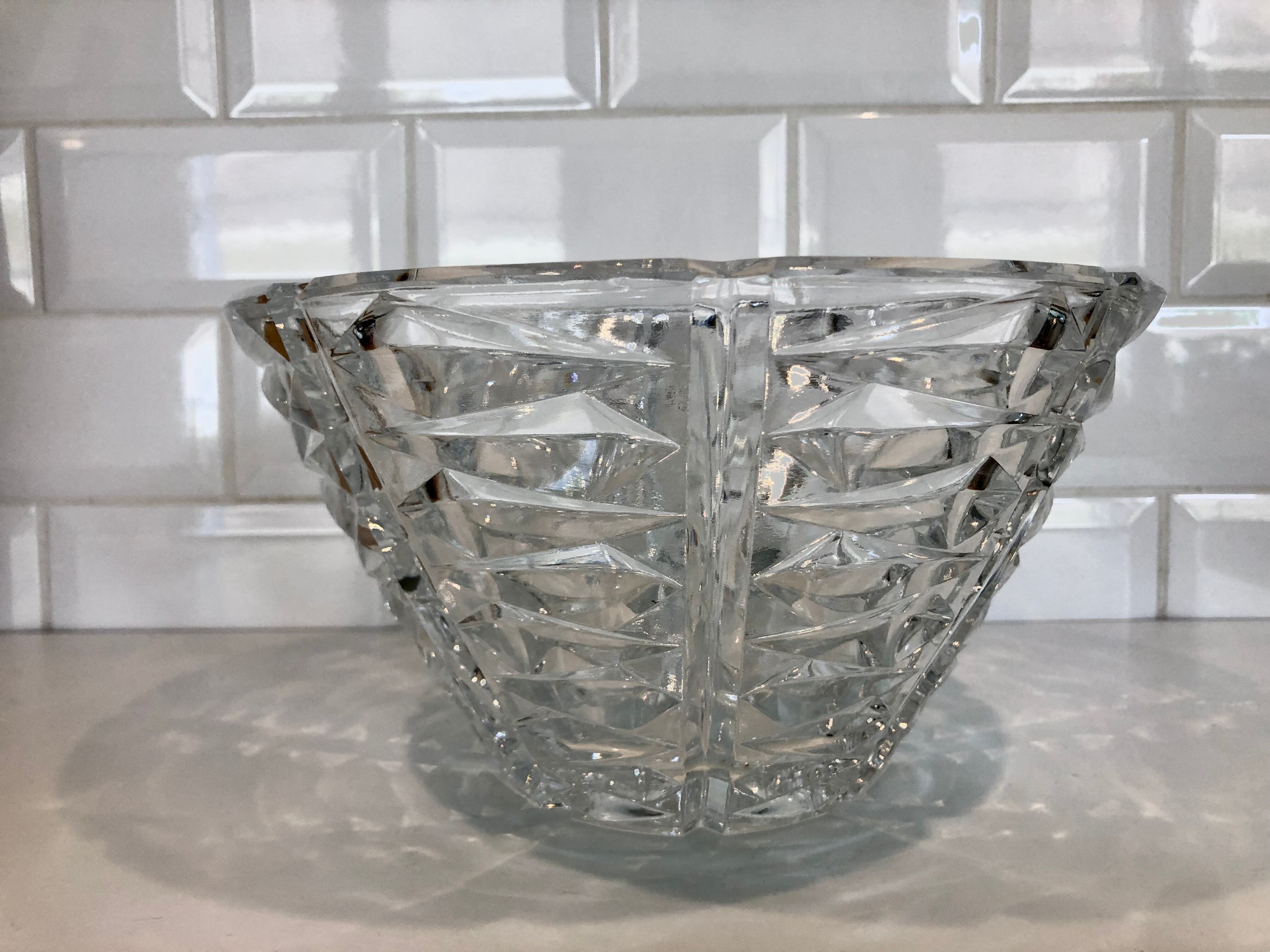 Chissed crystal bowl 50s