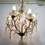 Cage Chandelier 6 Lights Bronze And Crystal