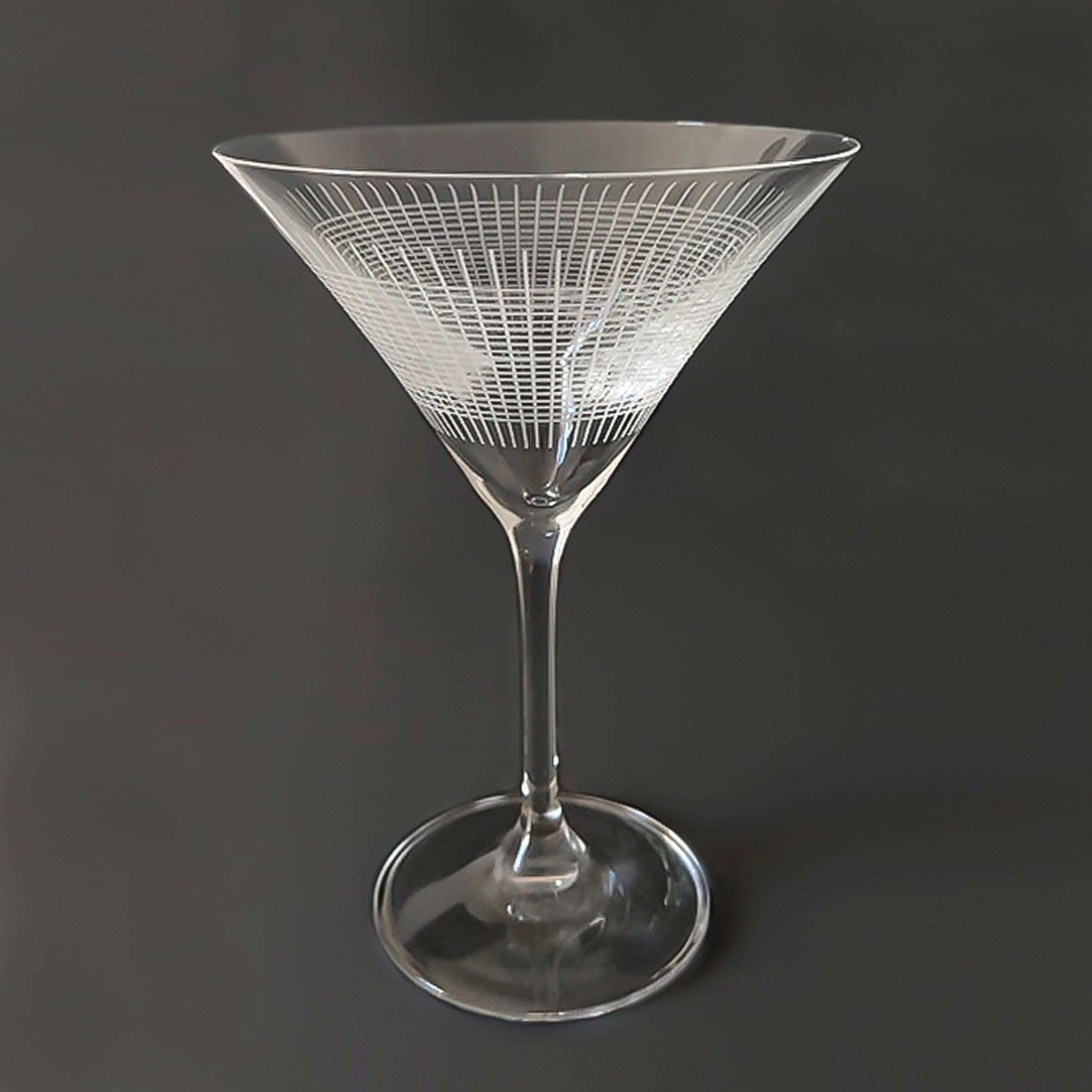 Vintage set of 4 Martini glasses