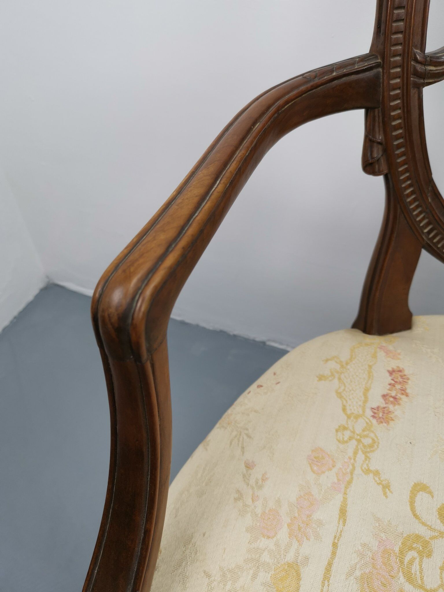 George III Mahogany armchair attributed to William and John Linnell circa 1775