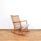 Fauteuil à bascule en chêne ML33 de Hans J. Wegner pour A/S Mikael Laursen, années 1950