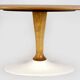 Tulip coffee table in walnut, mid-century modern style, restored by Dřevotvar, 1960s.