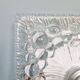 Space Age wall light in pressed transparent moulded glass, 1970.