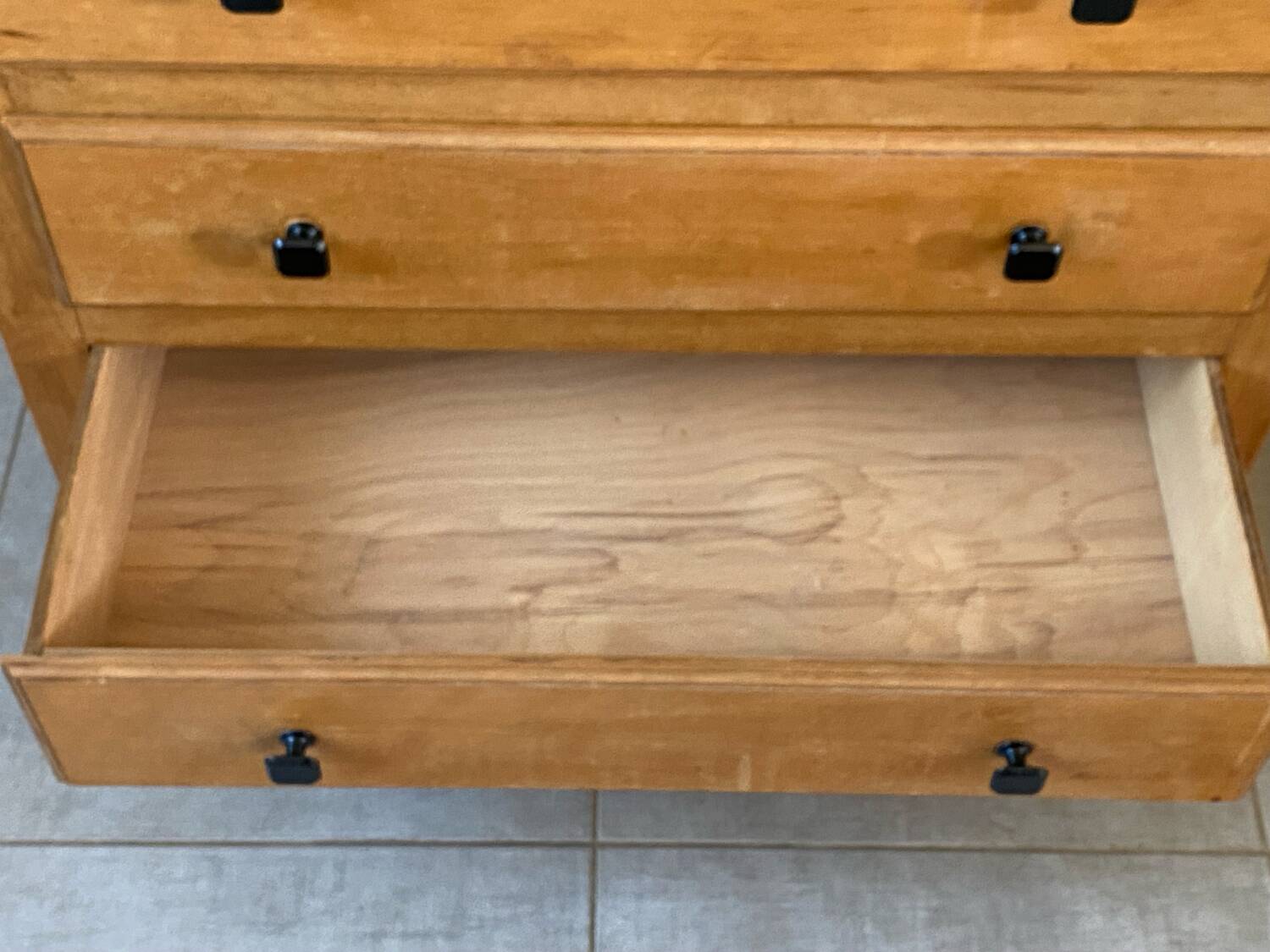 Vintage light oak chest of drawers