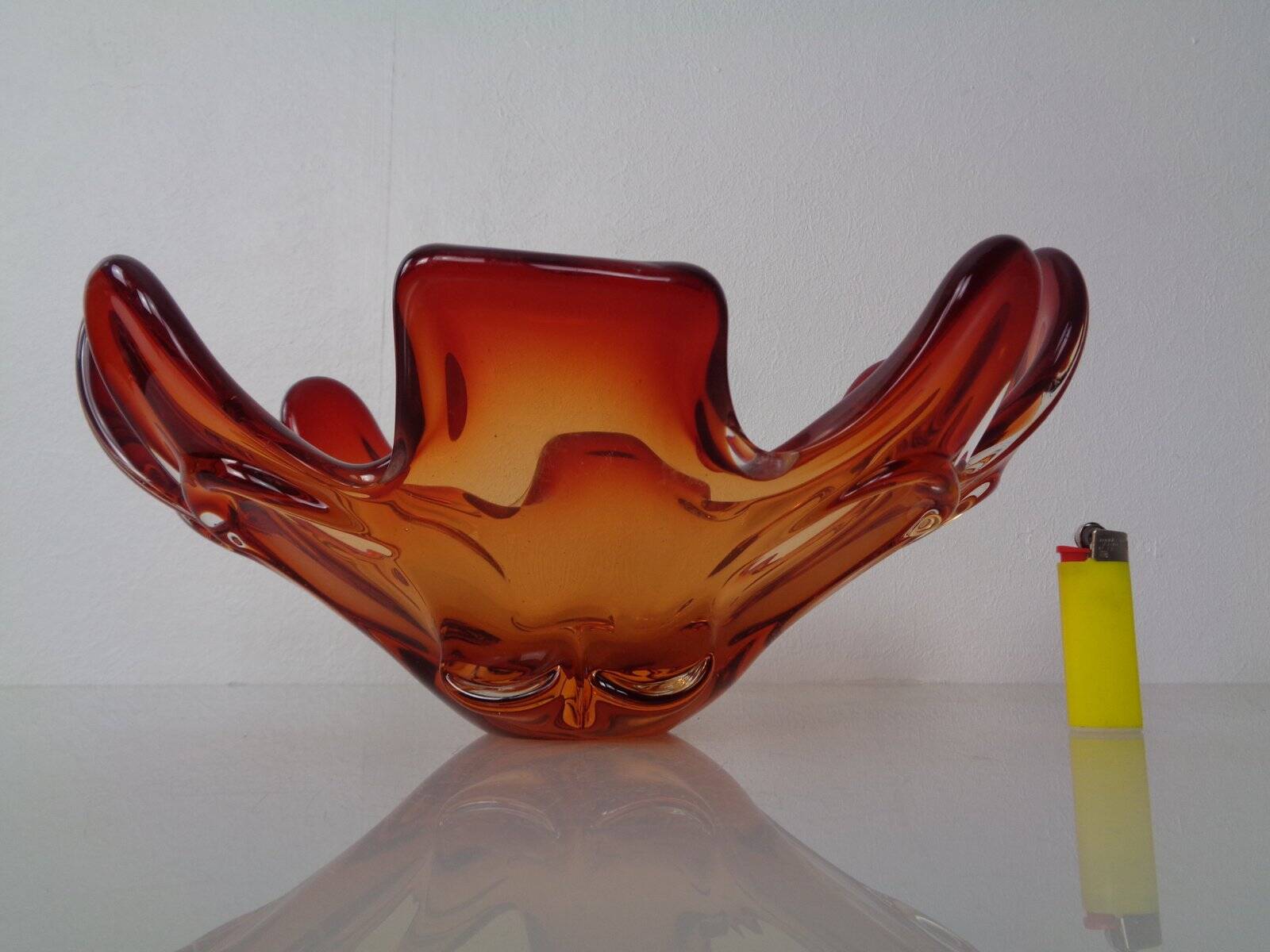 Sommerso Murano Glass Bowl, Italy, 1960s