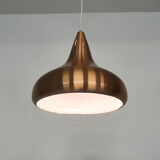 Vintage copper pendant light, Denmark 1960's