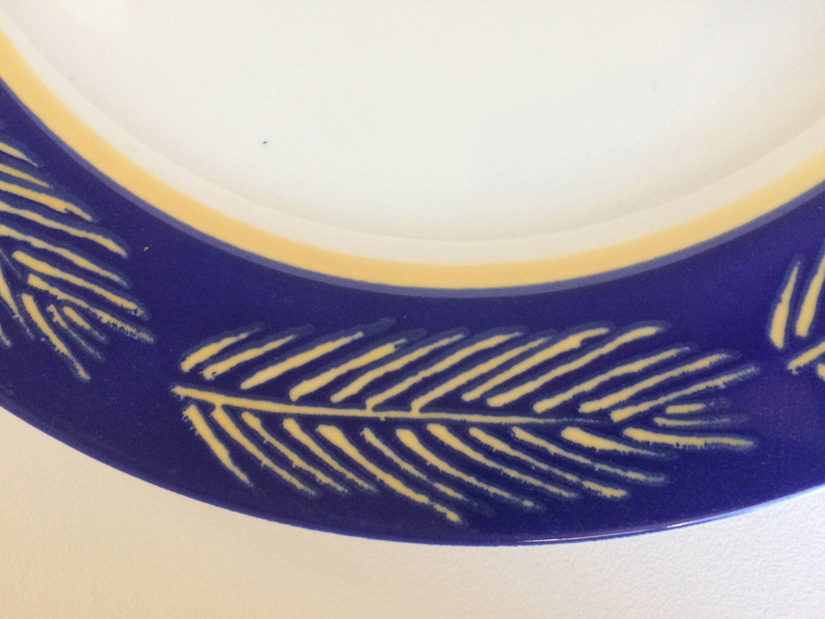 Plate motif epi Porcelain