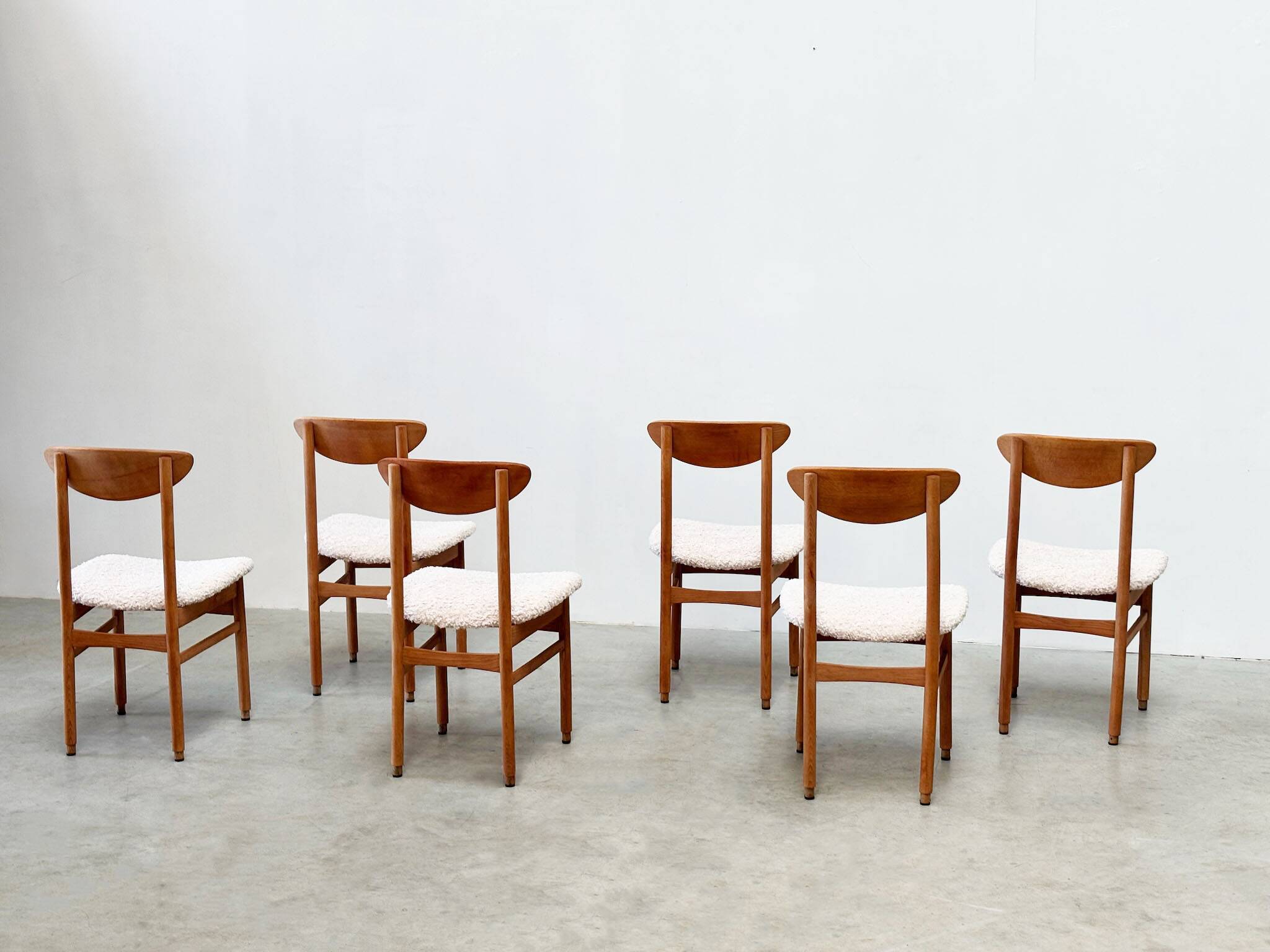 Ensemble de six chaises de salle à manger italiennes