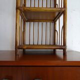 Vintage rattan and wicker laying floor