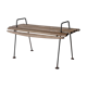 Stool with minimalist wood and metal slats