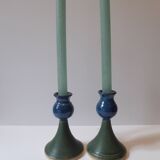 Pair of ceramic candlesticks