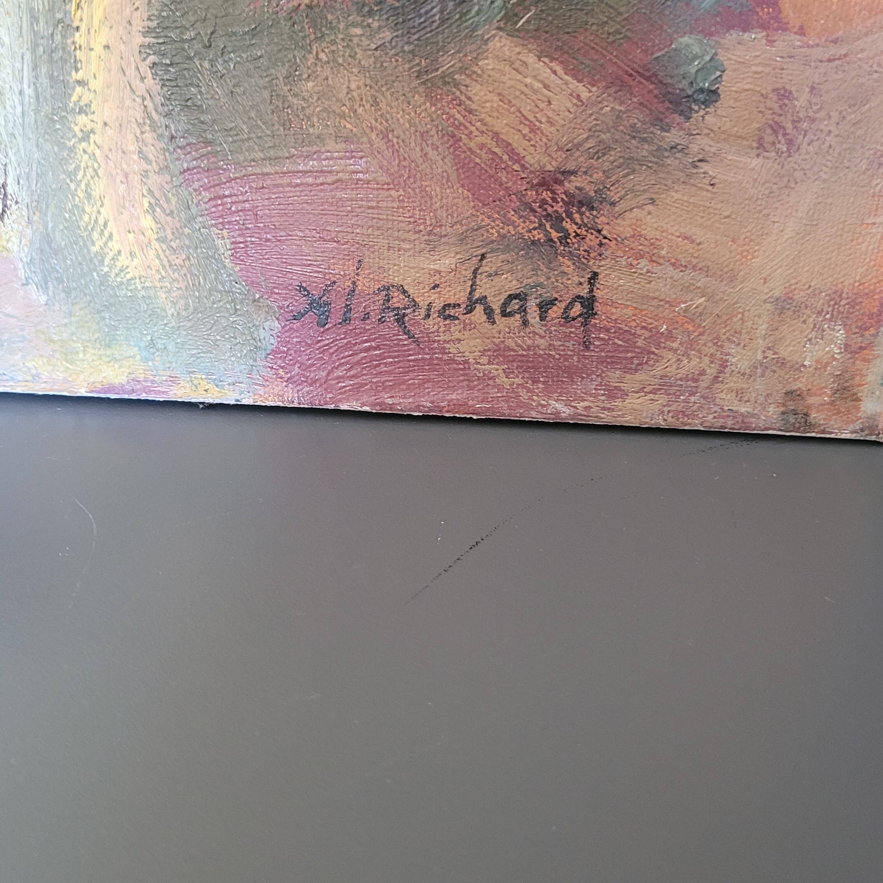 Painting Alain Richard (1933/2017) oil on canvas