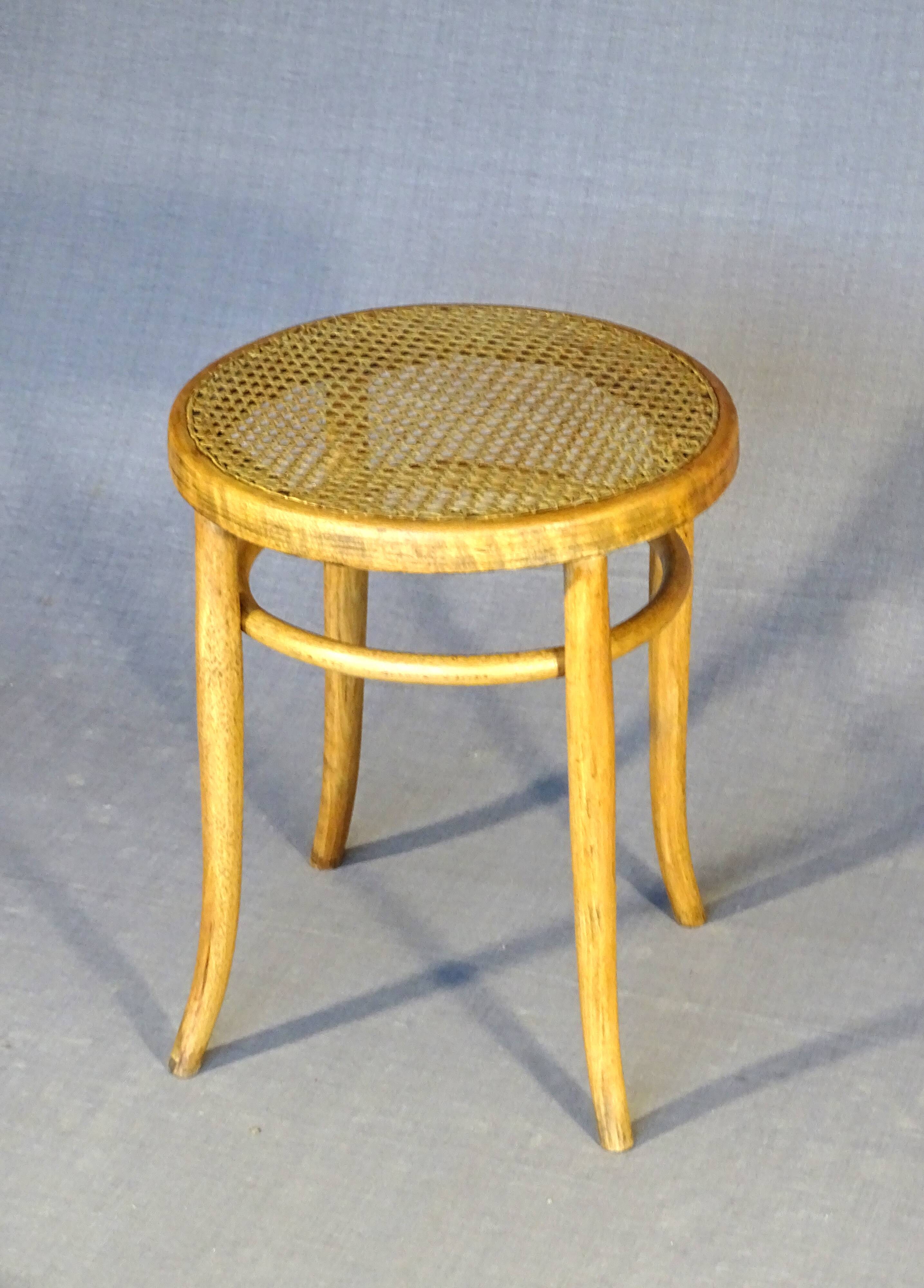 Bistro stool JAPY FRANCE caned style Thonet, 1925