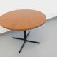 Large round coffee table in vintage Scandinavian style, modular into a table.