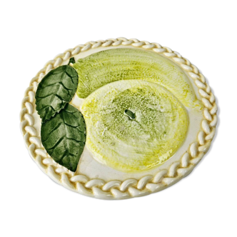 Pie Dish Vintage Ceramic Slush Lemon Trivet 23 cm