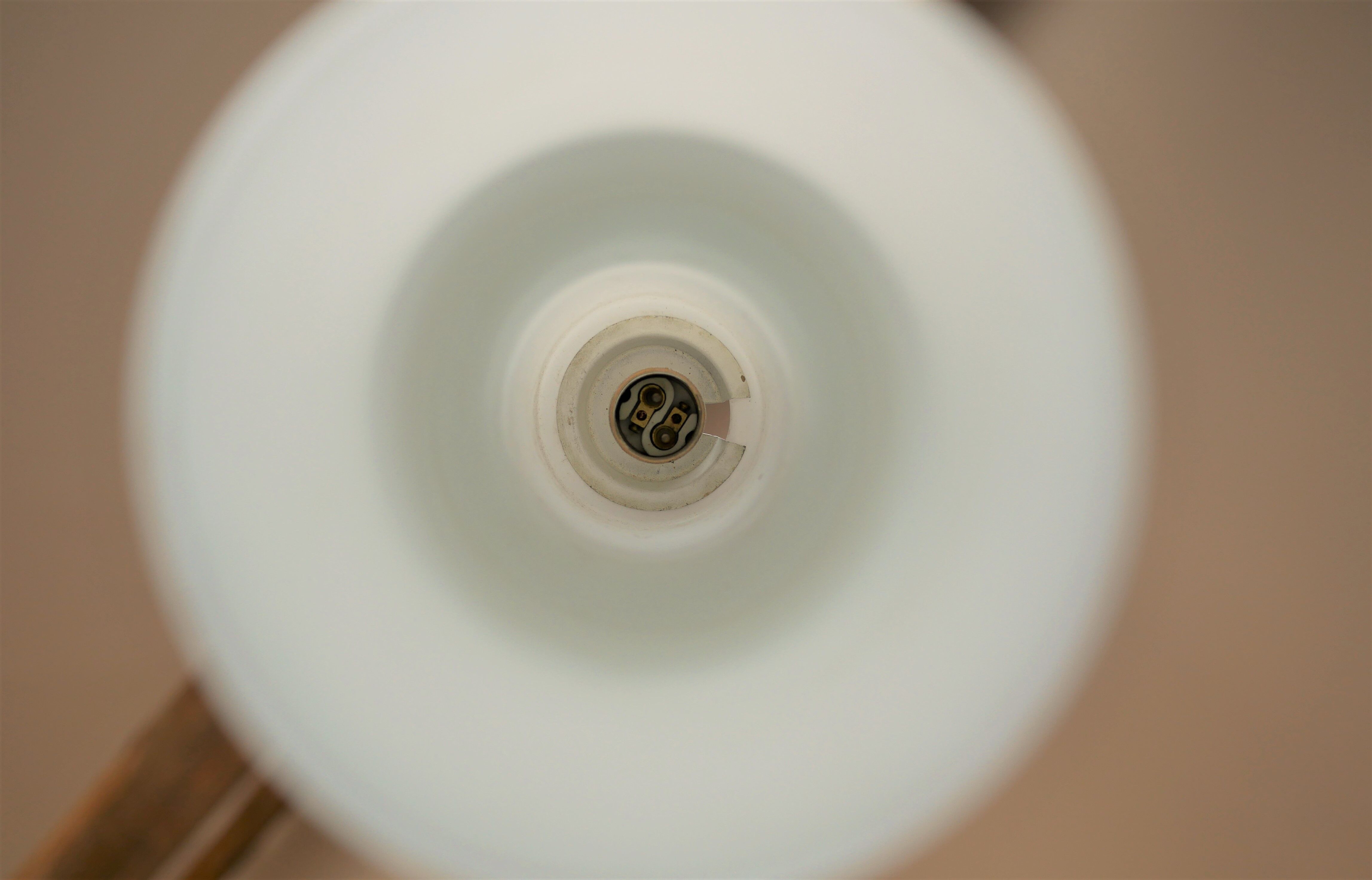 Scandinavian hanging opaline and black metal