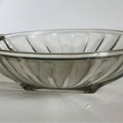 Art Deco pressed moulded glass bowl made in France